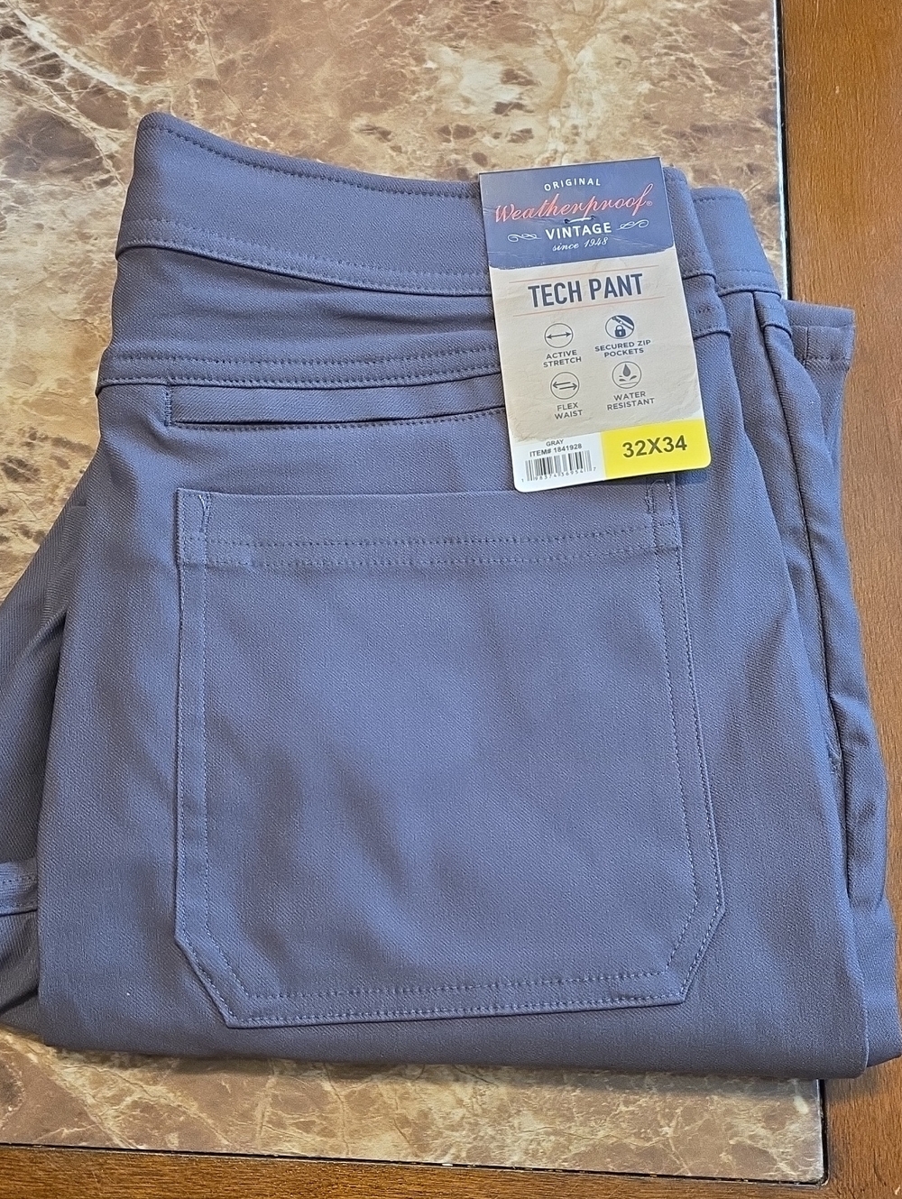 Weatherproof Men's Tech Pant - Gray
